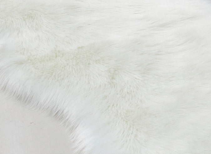 Faux wool leather sofa rug
