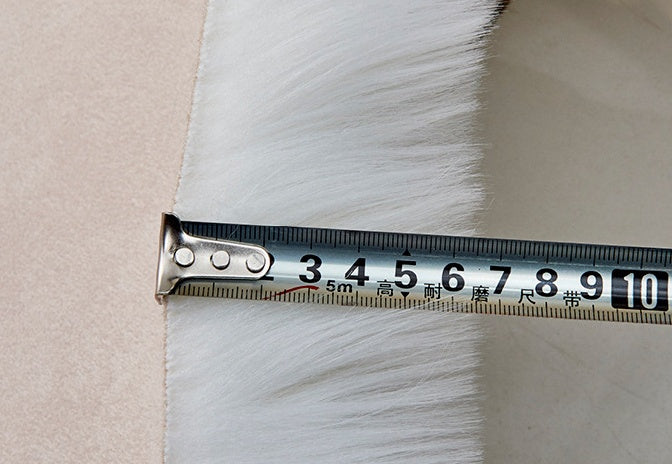 Faux wool leather sofa rug