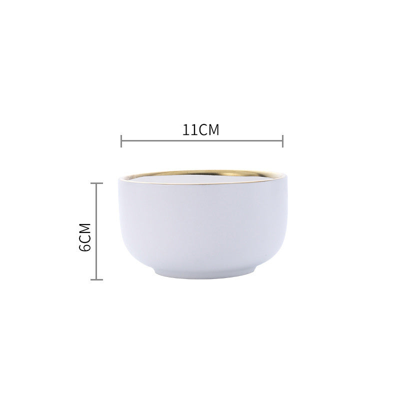 Silver Light Luxury Ceramic Dinnerware