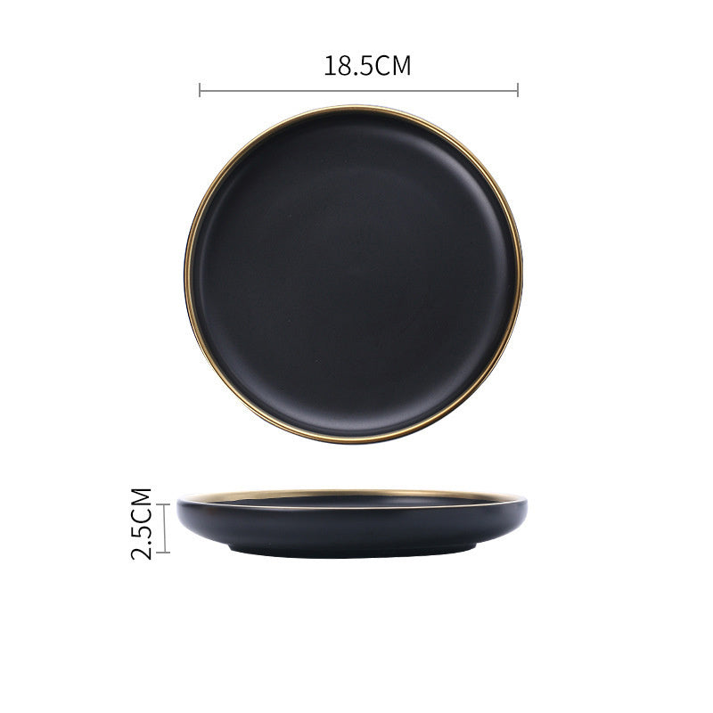 Silver Light Luxury Ceramic Dinnerware