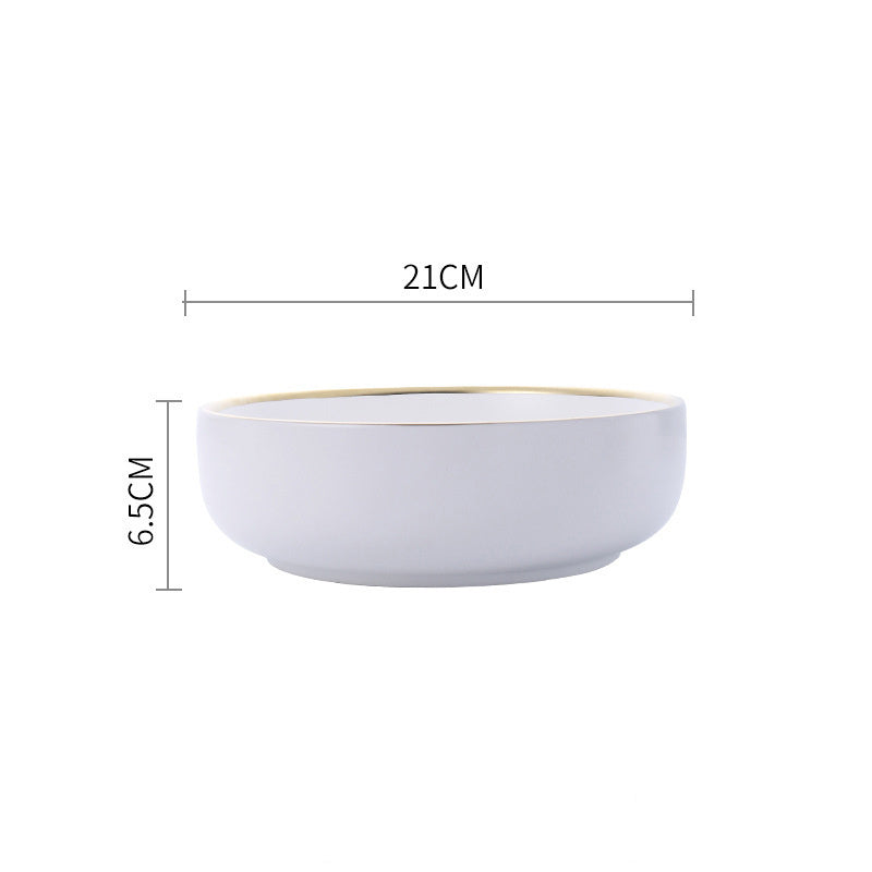 Silver Light Luxury Ceramic Dinnerware