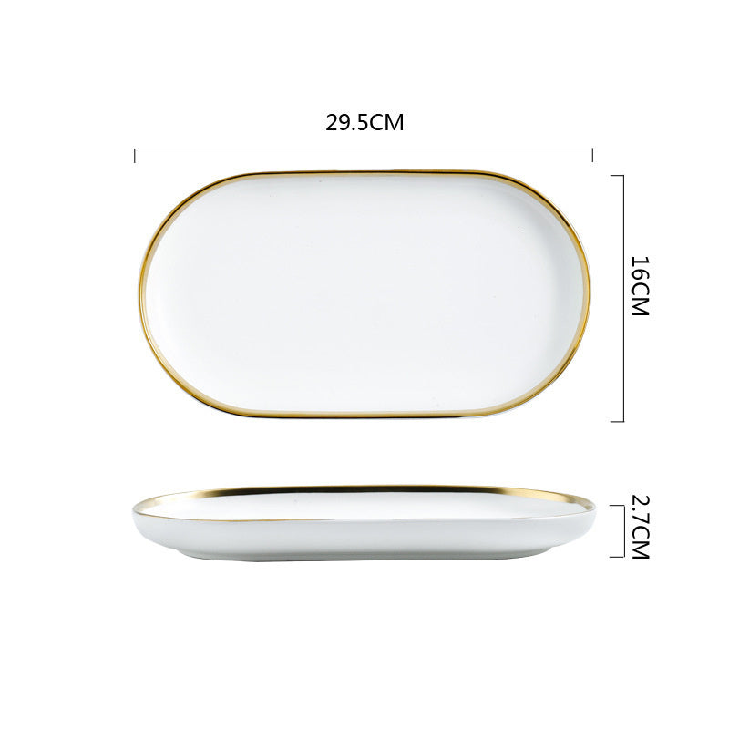 Silver Light Luxury Ceramic Dinnerware