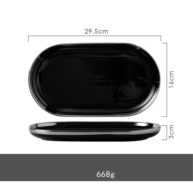 Silver Light Luxury Ceramic Dinnerware