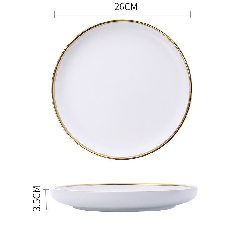Silver Light Luxury Ceramic Dinnerware