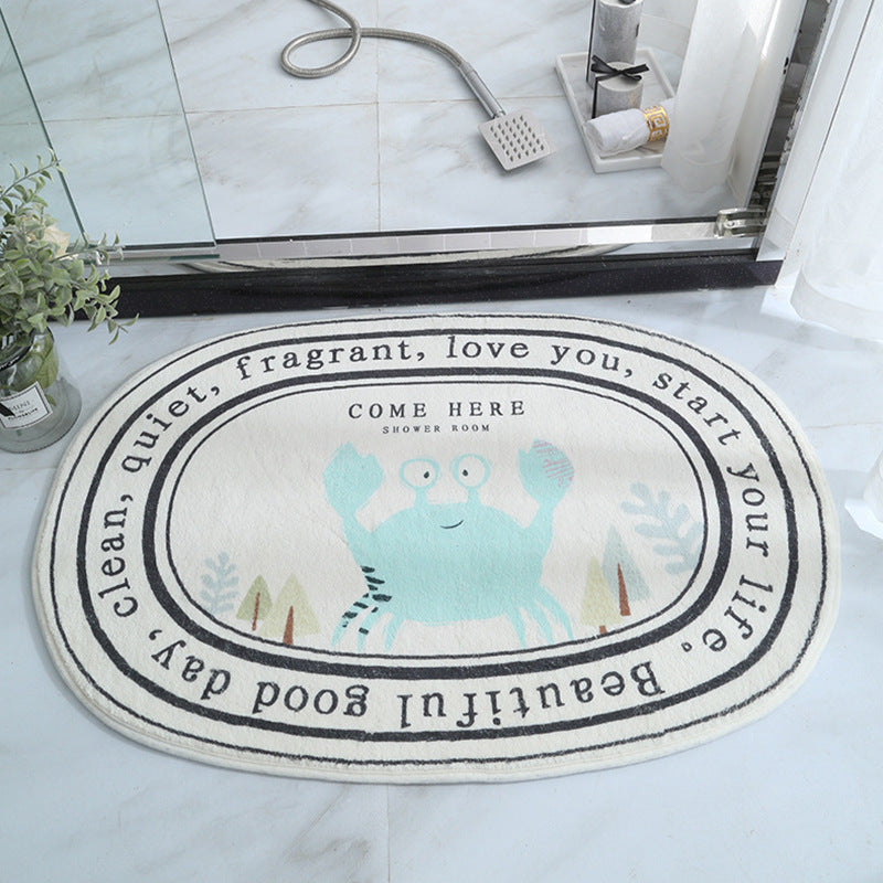 Oval Thickened Non-slip Rug