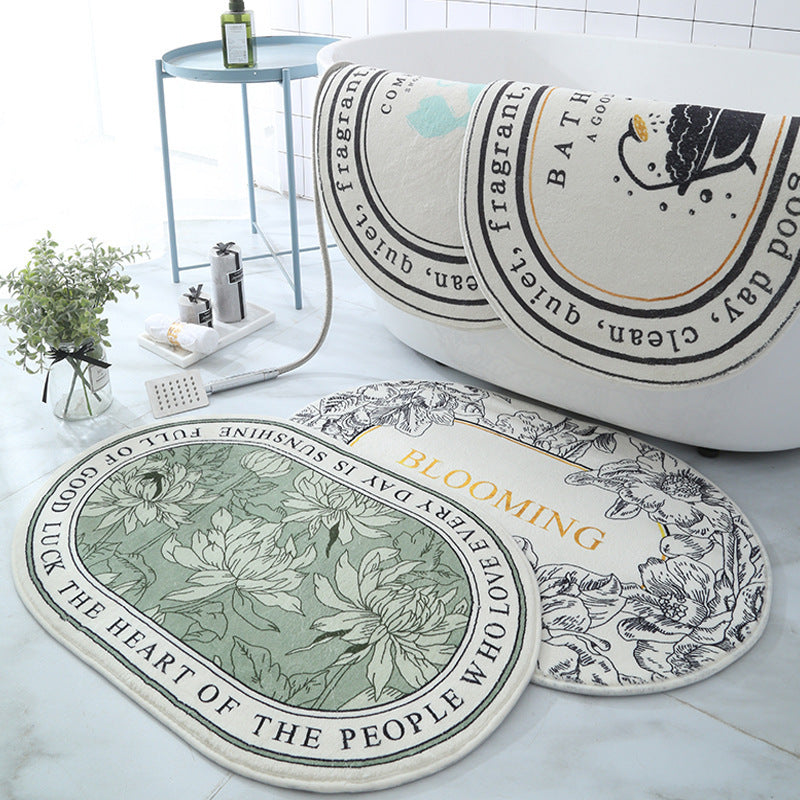 Oval Thickened Non-slip Rug