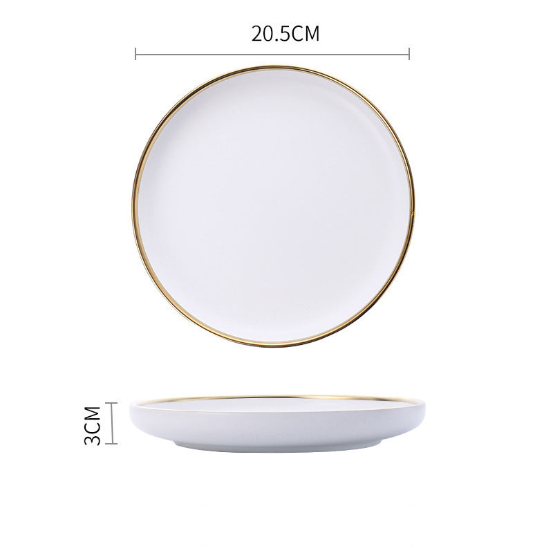 Silver Light Luxury Ceramic Dinnerware