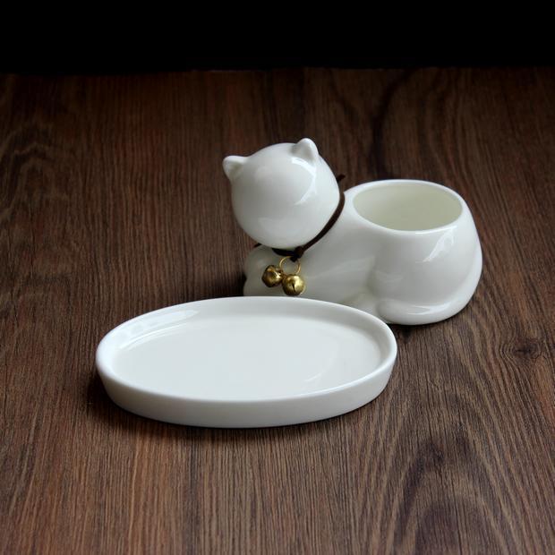 1pc Cartoon Cat Ceramic Planter