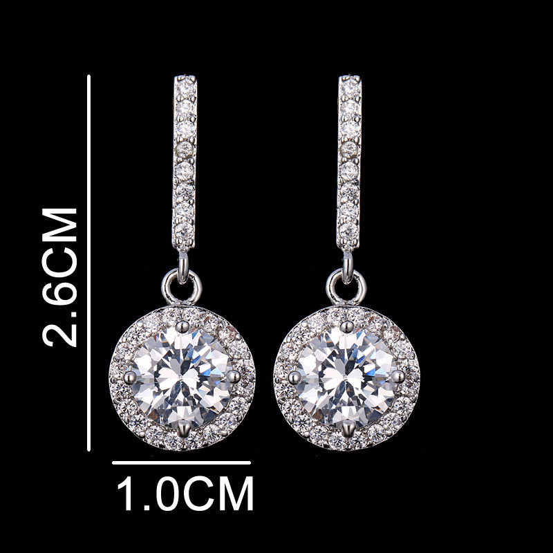 Long zircon earrings