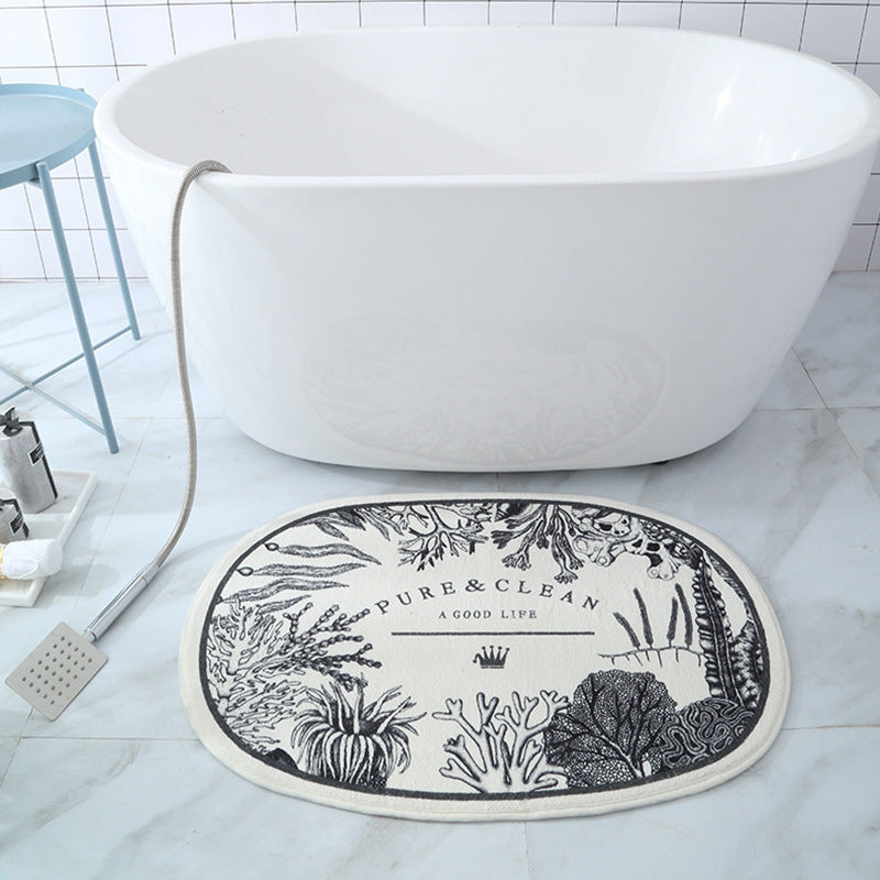 Oval Thickened Non-slip Rug