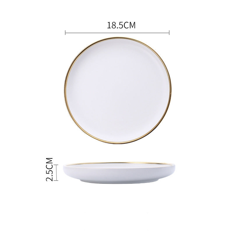 Silver Light Luxury Ceramic Dinnerware