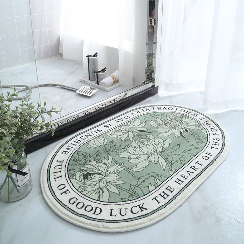 Oval Thickened Non-slip Rug