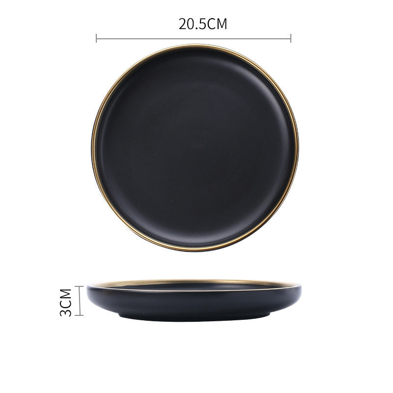 Silver Light Luxury Ceramic Dinnerware