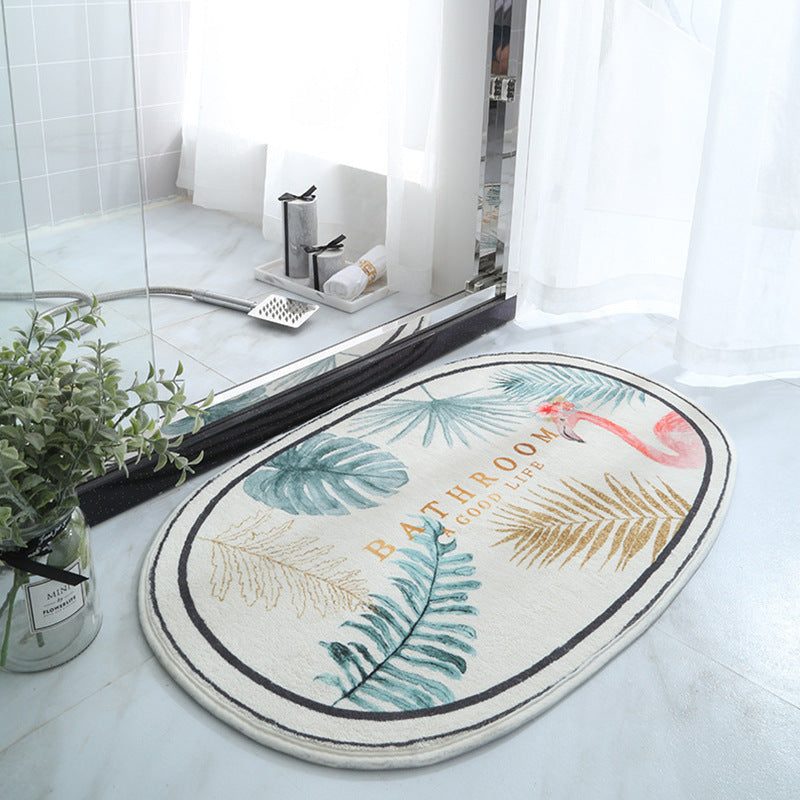 Oval Thickened Non-slip Rug