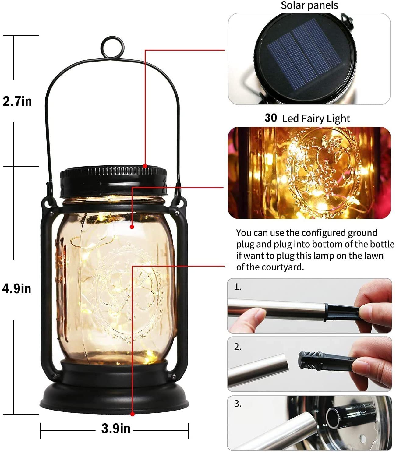 Patio Decorative LED Jar Light
