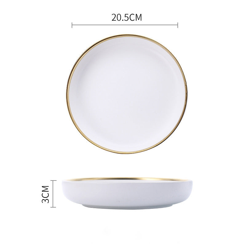 Silver Light Luxury Ceramic Dinnerware