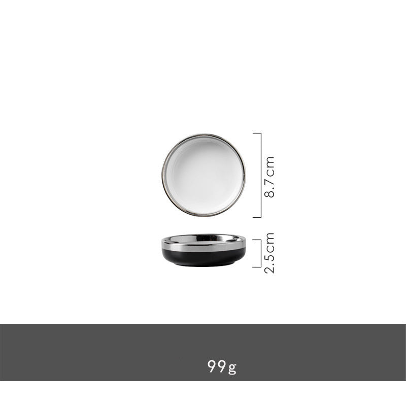 Silver Light Luxury Ceramic Dinnerware