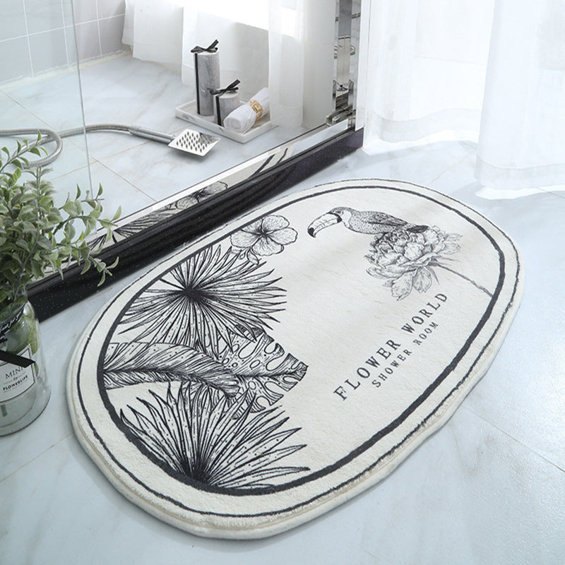 Oval Thickened Non-slip Rug