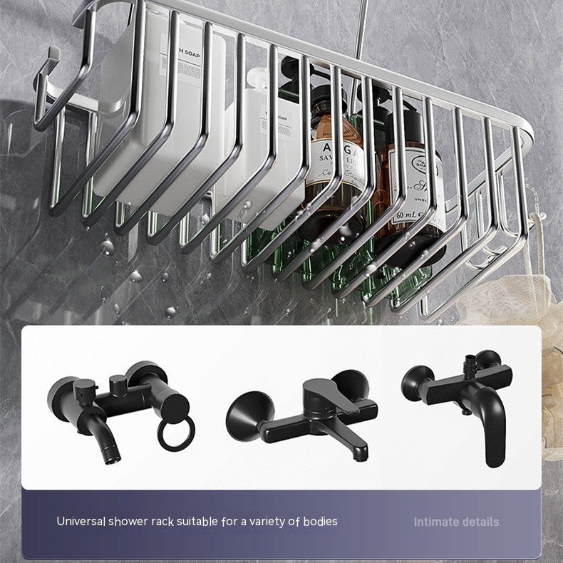 Punch-free Bathroom Shower Rack