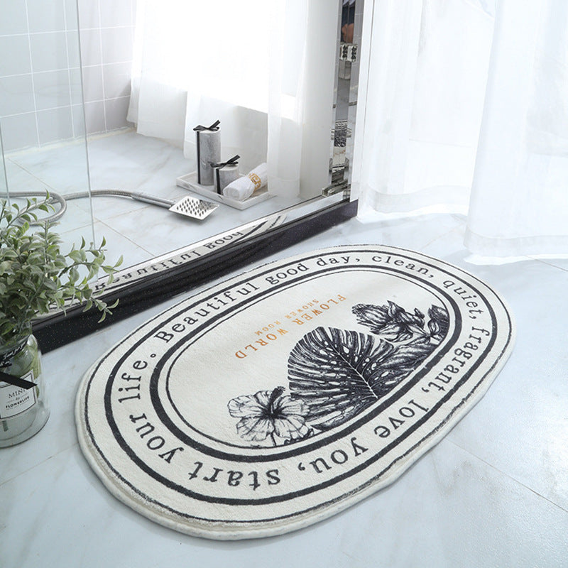 Oval Thickened Non-slip Rug