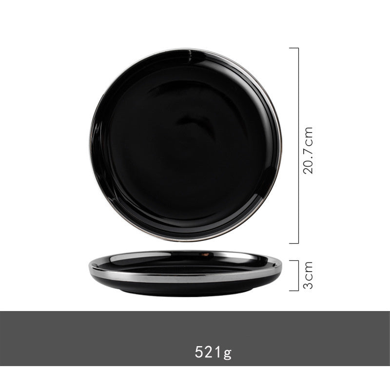 Silver Light Luxury Ceramic Dinnerware