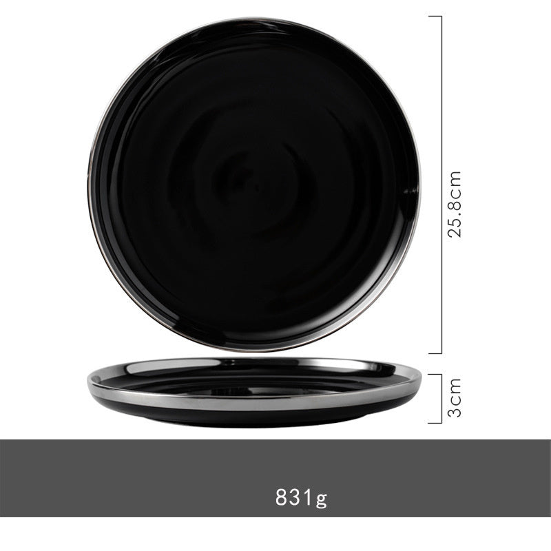 Silver Light Luxury Ceramic Dinnerware