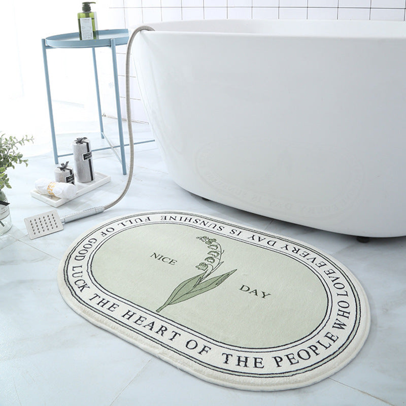Oval Thickened Non-slip Rug