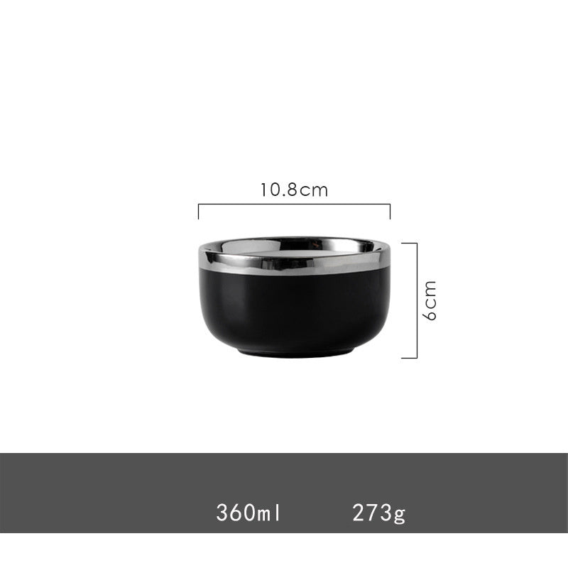Silver Light Luxury Ceramic Dinnerware