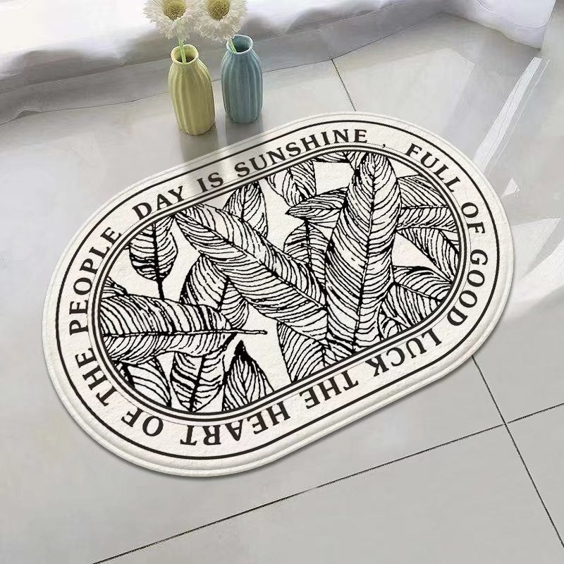 Oval Thickened Non-slip Rug
